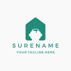 house bee honeycomb logo design illustration custom logo design vector illustration