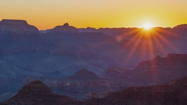 4K Timelapse Grand Canyon National park at sunrise, Arizona, USA

