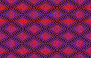 Boho pattern tribal ethnic motifs geometric seamless vector background. Cool ikat tribal motifs clothing fabric textile print traditional design with triangle and rhombus shapes.