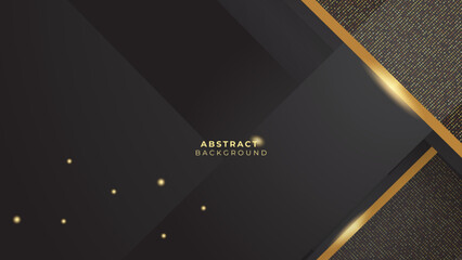 Modern gold black futuristic background elegant business presentation design