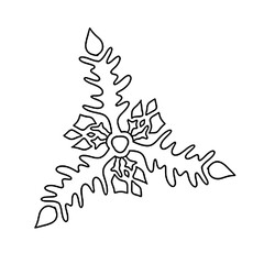 Obraz premium christmas tree made of snowflakes