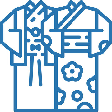 blue kimono outfits graphic clip art preview