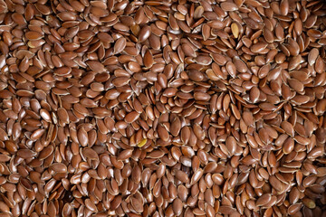 Brown flaxseeds or flax seeds