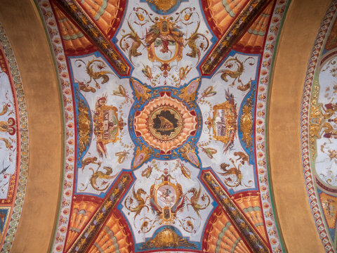 Colorfoul mosaic of Ex chiesa di San' Andrea - Bologna, Italy