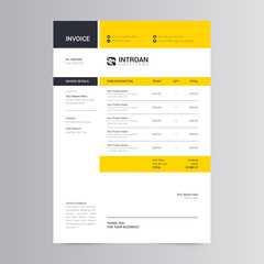 Clean and Modern Invoice Template