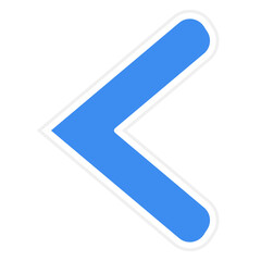 Obraz premium Left Chevron Icon Style