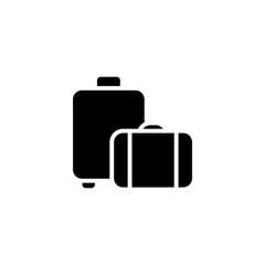 Travel bag glyph icon