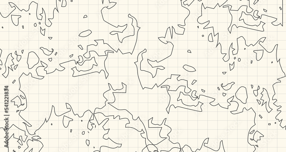 Poster Abstract topographic map pattern. Minimal topographic line contour map. Modern texture decoration element. Vector