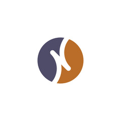 letter n circle logo symbol