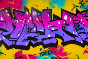 positive warm vivid abstract background texture with pseudo graffiti, generative AI