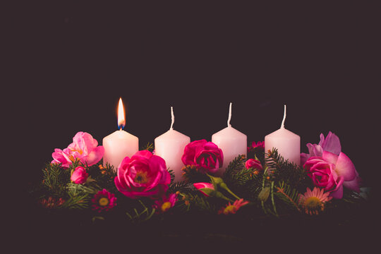 advent wreath with four candles