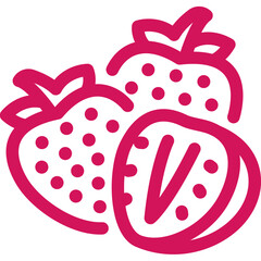 strawberry line icon