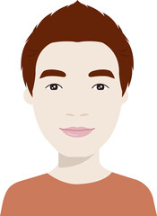 Cartoon cute man, people icon
