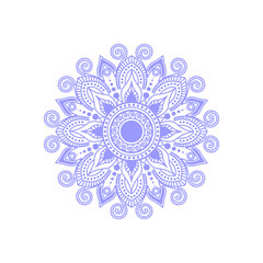 Blue mandala design vector