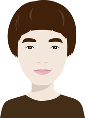Cartoon cute man, people icon