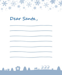 christmas wish list letter to santa claus for kids