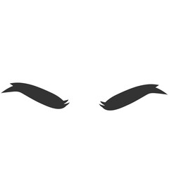 Eyebrow realistic and cartoon style