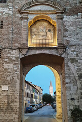 Porta di San Pietro, or Porta Romana, is one of the medieval gates of Perugia. It dates back to the 13th-14th century and is located at the end of Corso Cavour.