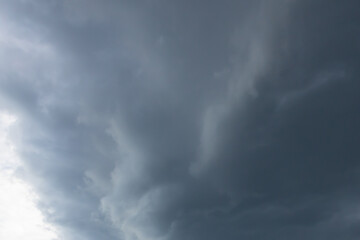 Fototapeta na wymiar Dark storm clouds in the sky