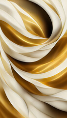 Abstract elegant White Gold Swirl