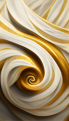 Abstract elegant White Gold Swirl