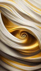 Abstract elegant White Gold Swirl