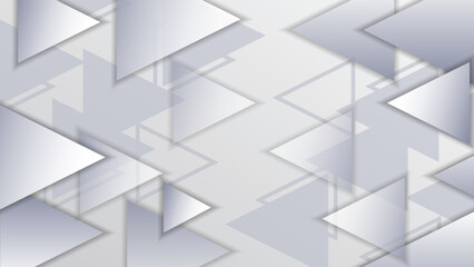 Abstract white and grey background. Abstract grey hi-tech polygonal corporate background