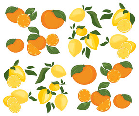 seamless background with oranges
