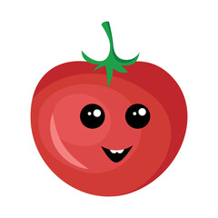 Collection of funny cartoon colorful, vegetables. Vector illustrations for children. Cute characters with different emotions.