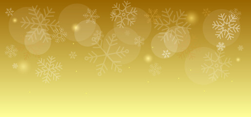 christmas background with gold snowflakes. background with snowflakes. winter. Seasonal greeting card template