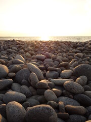 日本海に沈む夕日