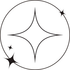 Vintage Minimalist Cosmic Star
