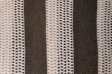 Brown striped fabric texture background machine knitted