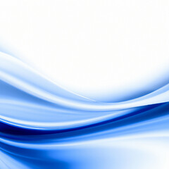 Abstract Blue Wave Set on white Background
