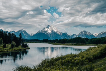 Reflaction Lake in the mountains of Grand Teton National Park