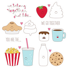food and drink icons that go together