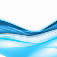 Abstract Blue Wave Set on white Background