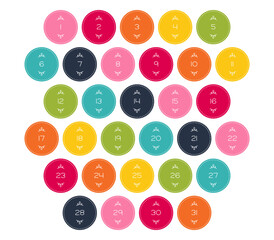 month numbers for planners and calendars