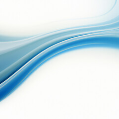 Abstract Blue Wave Set on white Background