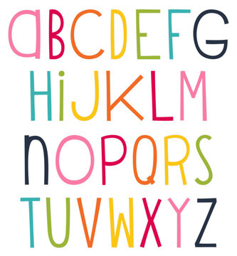 rainbow alphabet letters