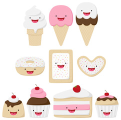 set of sweet treat characters for babies and kids