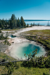Like the grand prismatic spring but another hot pool