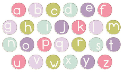 baby girl vector alphabet with letters