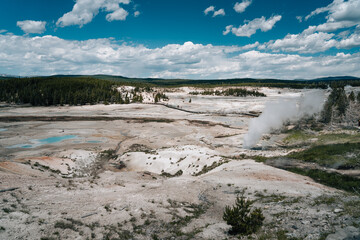 Hot pools in the mountains of Yelow Stone National Park