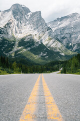 Fototapeta premium Straight Highway road in the mountains