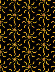 Octopus entangling blending golden lines pattern design vector