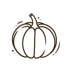 Illustration vector graphic of Pumpkin. Pumpkin vector sketch isolated on a white background. The illustration is suitable for web landing page banners, flyers, stickers, cards, etc.