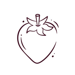 Illustration vector graphic of Strawberry. Strawberry vector sketch isolated on a white background. The illustration is suitable for web landing page banners, flyers, stickers, cards, etc.