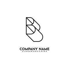 Modern initial BB logo letter simple and creative design concept