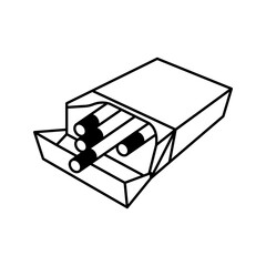 A pack of cigarettes or cigarette box vector icon color editable